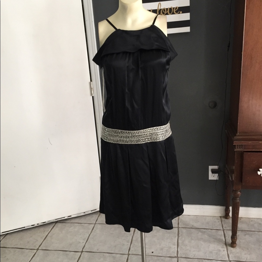 Antonio Melanie black drop waist cocktail dress 4